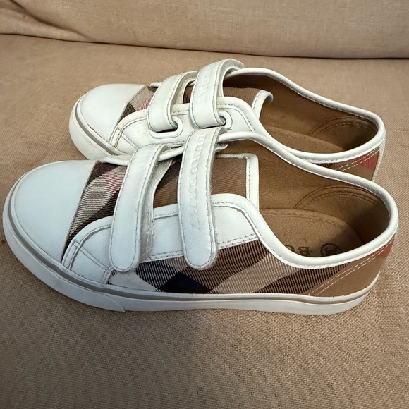 Burberry Velcro Plaid Sneakers
